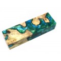 Buckeye Burls & Swirls Block - Green/Sky (WS1-B0018)