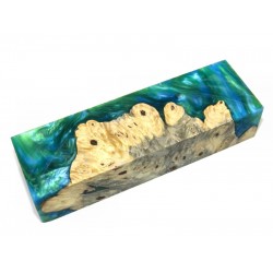 Buckeye Burls & Swirls Block - Green/Sky (WS1-B0019)