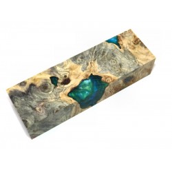 Buckeye Burls & Swirls Block - Green/Sky (WS1-B0020)