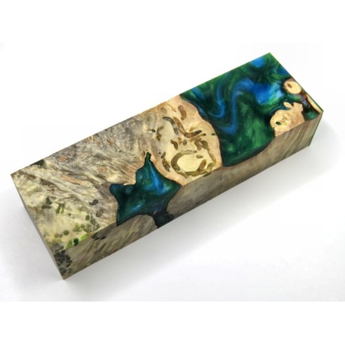 Buckeye Burls & Swirls Block - Green/Sky (WS1-B0030)