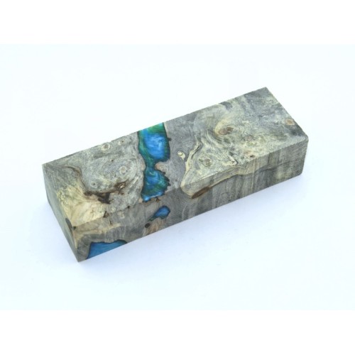 Buckeye Burls & Swirls Block - Sky Blue/Green (WS1-B0104)