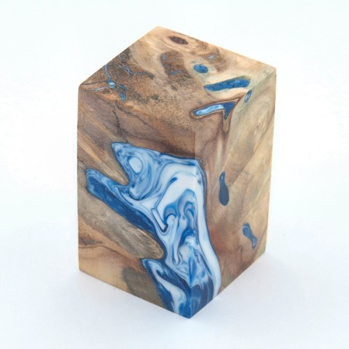 Burls & Swirls Blank - Cobalt/White (WS20-T0028)