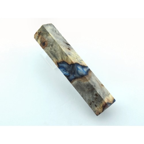 Burls & Swirls Pen Blank - Cobalt/Silver (WS1-P0074)